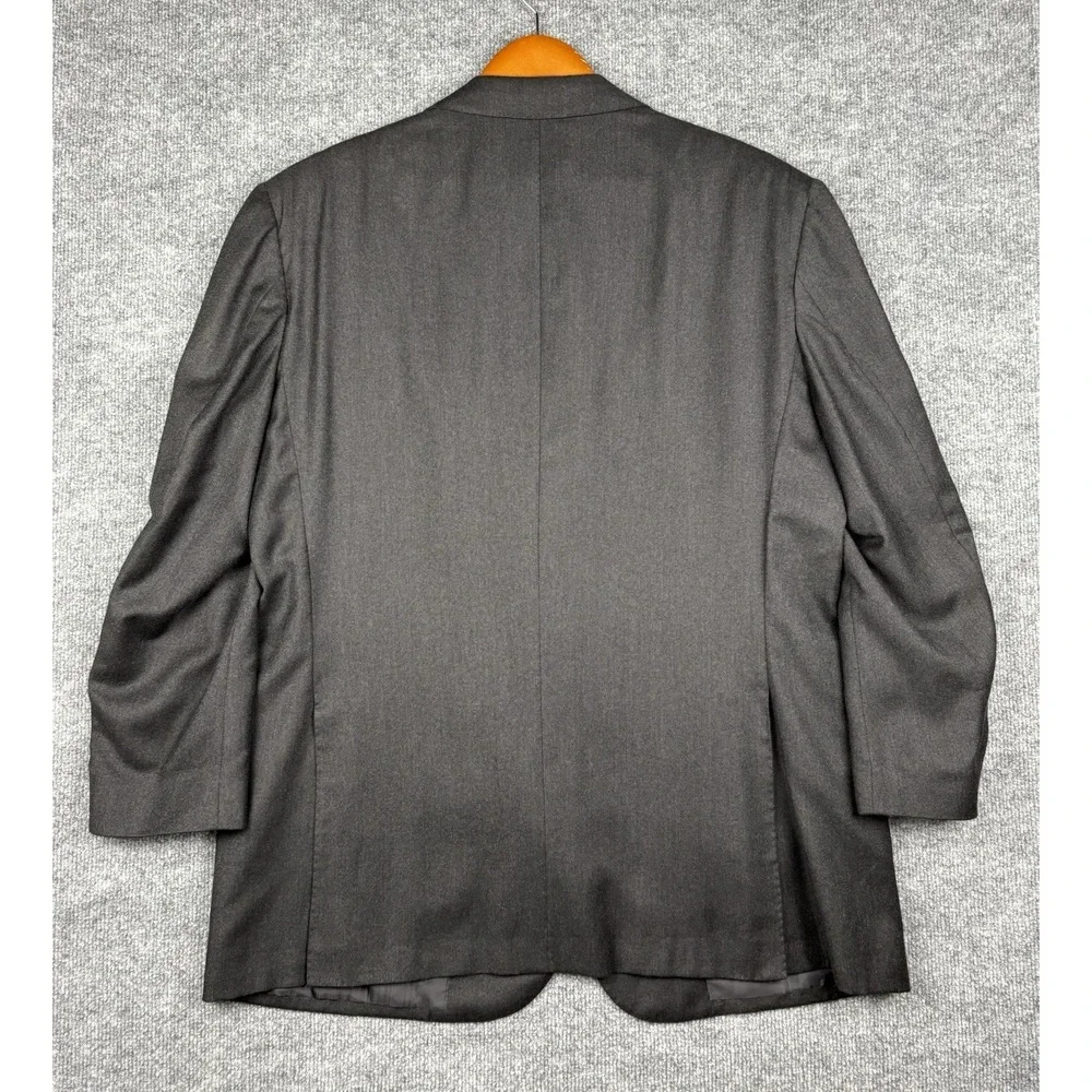 Kiton Napoli Neiman Marcus 100% Cashmere Blazer Sport Coat Black US 48R IT 58